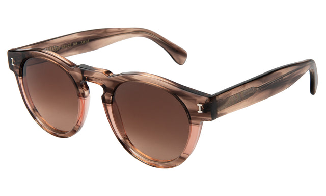 Leonard Sunglasses side view in Dusty Peach / Brown Gradient
