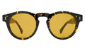 Front view of Leonard Sunglasses in Flame/Honey See Through