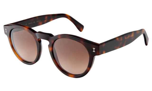 Leonard Sunglasses side view in Havana / Brown Gradient