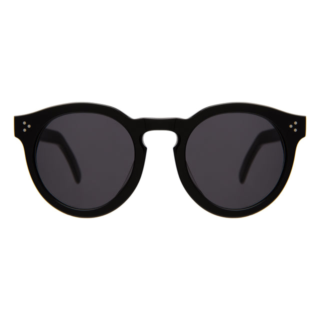 Leonard II E Sunglasses front view in Black with Grey