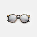 Front view of Leonard II E Sunglasses in Rainbow Tortoise/Black/Silver Mirror Gradient