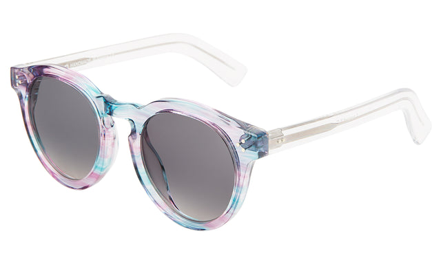 Leonard II E Sunglasses Side Profile in Unicorn Clear / Grey Gradient