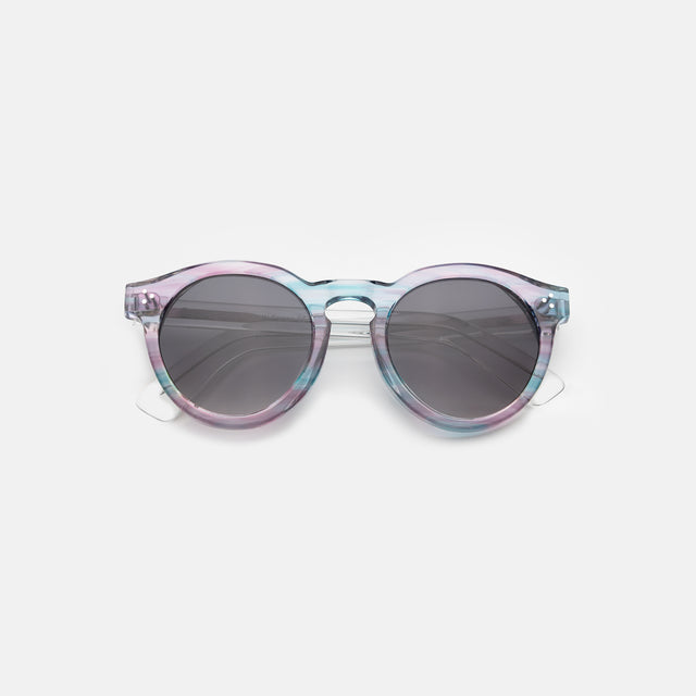 Leonard II E Sunglasses side view in Unicorn Clear / Grey Gradient