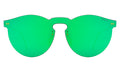 Front view of Leonard Mask Sunglasses in Emerald/Emerald