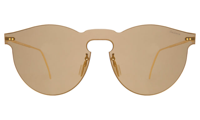  Leonard Mask Sunglasses front view in Gold with Gold