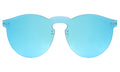 Front view of Leonard Mask Sunglasses in Light Blue/Light Blue