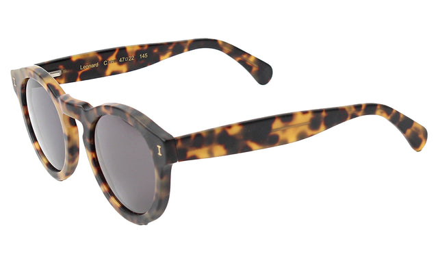 Leonard Sunglasses side view in Matte Tortoise / Grey