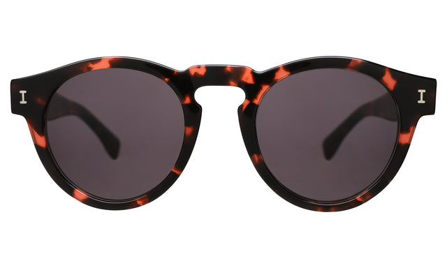 Leonard Sunglasses front view in Pink Tortoise with Grey