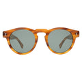 Front view of Leonard Sunglasses in Teak/Olive
