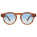 Front view of Leonard Sunglasses in Toffee/Blue Gradient See Through