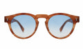 Front view of Leonard Sunglasses in Toffee/Blue Gradient See Through