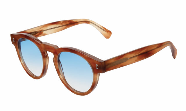 Leonard Sunglasses side view in Toffee / Blue Gradient See Through