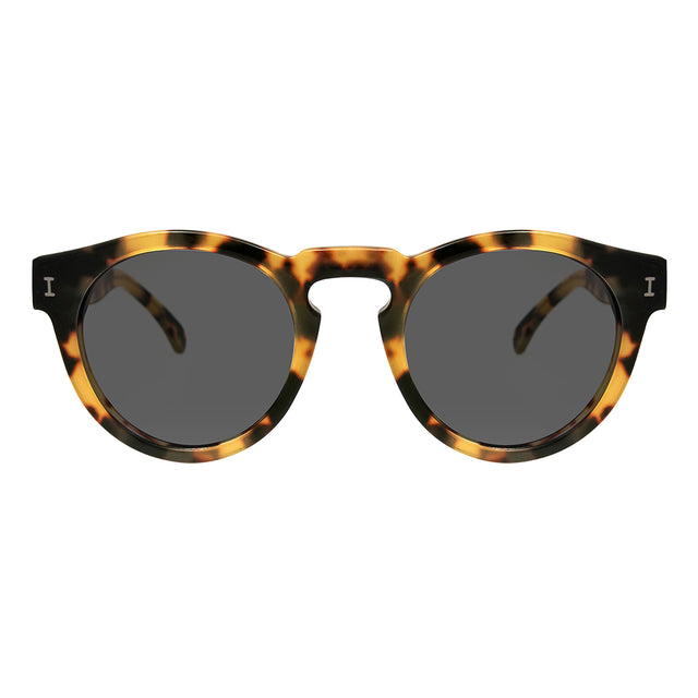Leonard Sunglasses front view in Tortoise with Grey