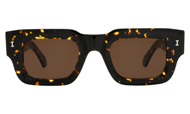 Lewis Sunglasses in Flame with Brown Flat