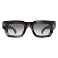 Front view of Lewis Sunglasses in Black Jade/Grey Flat Gradient