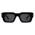 Front view of Lewis Sunglasses in Black/Grey Flat