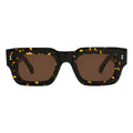 Front view of Lewis Sunglasses in Flame/Brown Flat
