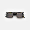 Front view of Lewis Sunglasses in Flame/Brown Flat