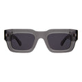 Front view of Lewis Sunglasses in Mercury/Grey Flat