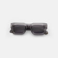 Front view of Lewis Sunglasses in Mercury/Grey Flat