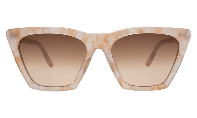 Lisbon Sunglasses in Cashmere with Brown Gradient