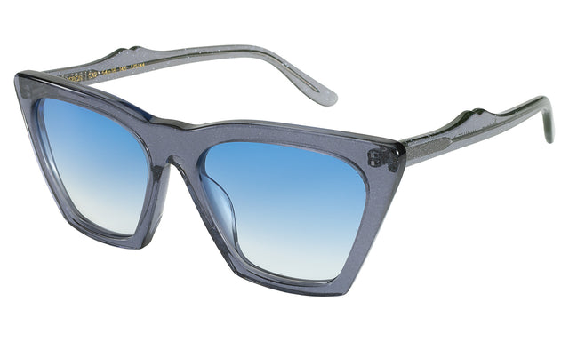 Lisbon Sunglasses Side Profile in Stardust / Blue Gradient See Through
