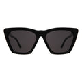 Front view of Lisbon 57 Sunglasses in Black/Grey