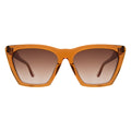 Front view of Lisbon 57 Sunglasses in Cider/Brown Gradient