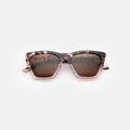 Front view of Lisbon Sunglasses in Cherry Blossom/Brown