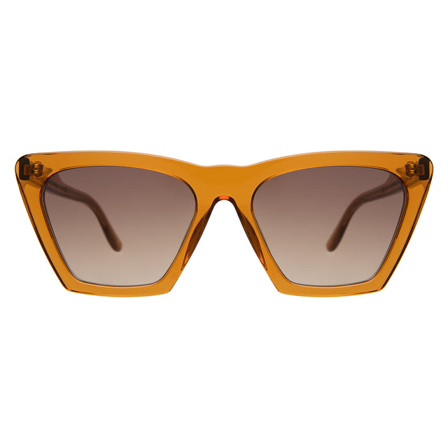 Lisbon Sunglasses front view in Cider with Brown Gradient