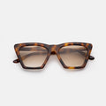 Front view of Lisbon Sunglasses in Havana/Taupe Gradient