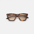 Front view of Lisbon Sunglasses in Havana/Taupe Gradient