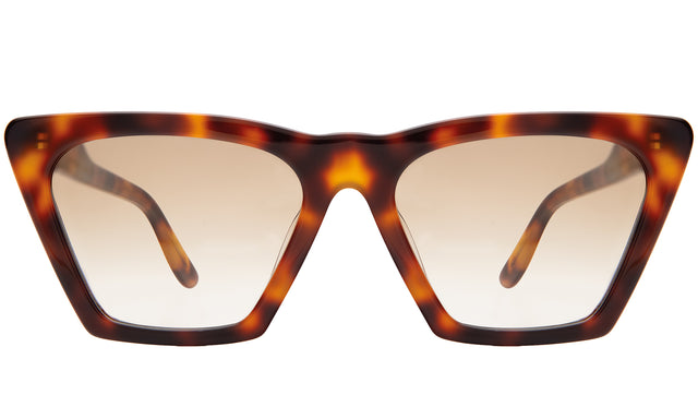 Lisbon Sunglasses front view in Havana with Taupe Gradient