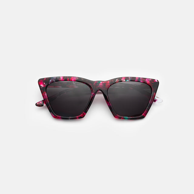 Lisbon Sunglasses side view in Hibiscus / Grey 