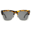 Front view of Los Feliz Sunglasses in Half/Half Tortoise/Grey