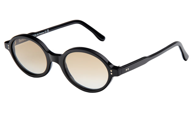 Lugano Sunglasses side view in Black / Taupe Flat Gradient