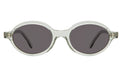Front view of Lugano Sunglasses in Ghost Grey/Grey Flat