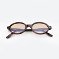 Front view of Lugano Sunglasses in Havana/Taupe Flat Gradient