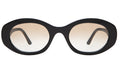 Front view of Luna Sunglasses in Black/Taupe Flat Gradient