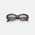 Front view of Luna Sunglasses in Black/Taupe Flat Gradient