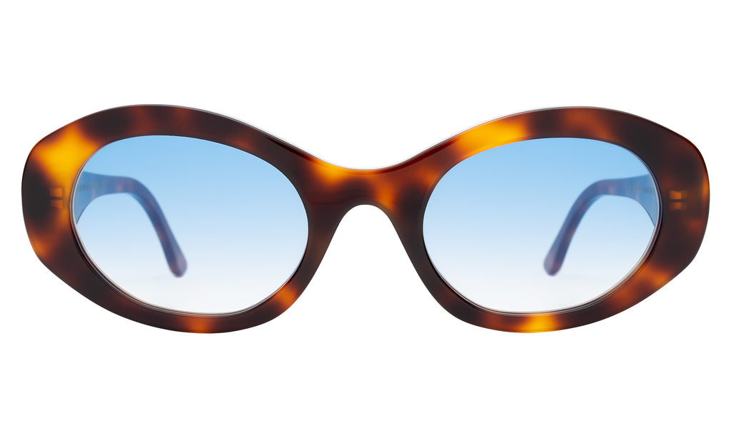 Illesteva Havana Sunglasses with Blue Lenses Illesteva Vito Sunglasses, Havana/Blue – Glasswing main image 3