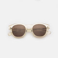 Front view of Madison Sunglasses in Champagne/Brown