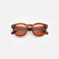 Front view of Madison Sunglasses in Red Havana/Sunset