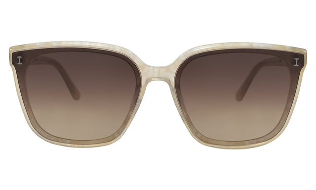 Mallorca Sunglasses in Bone with Brown Flat Gradient