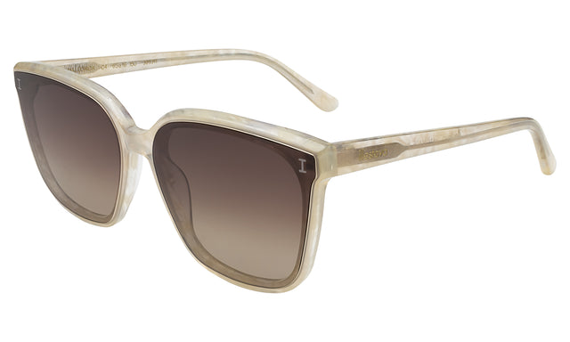 Mallorca Sunglasses Side Profile in Bone / Brown Flat Gradient