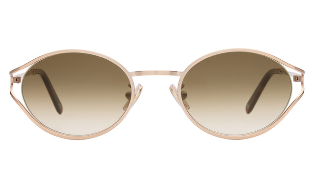 Maria Sunglasses front view in Rose Gold with Taupe Gradient