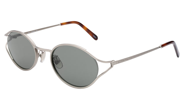 Maria Sunglasses side view in Silver / Olive