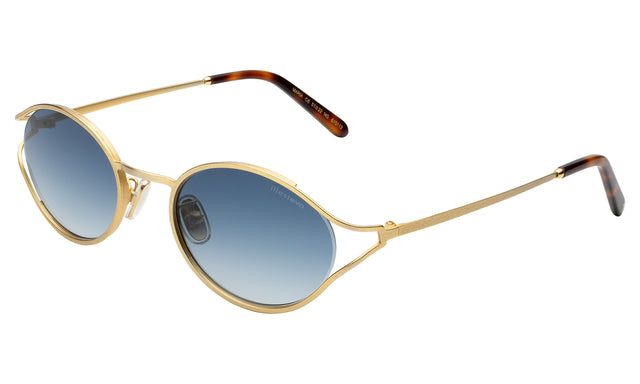 Maria Sunglasses side view in Gold / Midnight Blue Gradient