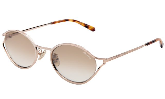 Maria Sunglasses side view in Rose Gold / Taupe Gradient