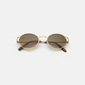 Front view of Maria Sunglasses in Rose Gold/Taupe Gradient